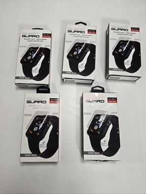 Tzumi SmartGuard 42mm Apple Watch Bumper Case, 5 Watch Band Screen Protecter